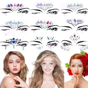 Women Sexy Tattoos Rhinestones for Face Glitter Face Stickers Jewels  Diamonds for Eyes Makeup Crystals Gem