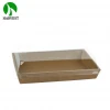 Wholesale eco friendly kraft paper disposable to go fast food packaging tray