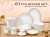 Import Wholesale Egypt Ceramic Tableware Set Porcelain Dinner Plates luxury Square Dinnerware Sets 66 68 125 pcs Bone China Dinner Set from China