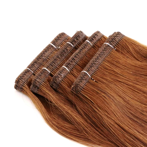 Wholesale flat weft hair extensions human remy extensions hair