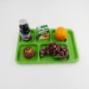 Wholesale high quality ABS rectangle food tray with 5 compartments