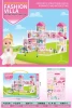 Wholesale Hot-selling Plastic Furniture Toys for girls Fashion Villa Doll House Pink Girl Dream with 10 rooms and 2 princess