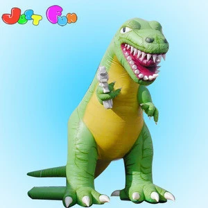 Wholesale inflatable green cartoon characters figure for advertising