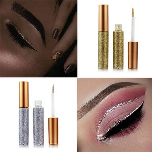 Wholesale manufacturing 12 Color glitter make your own brand metal liquid eyeliner