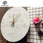 Wholesale Modern White Marble Wall Clock And Marble  Art Craft