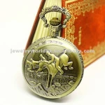 Wholesale quartz movement antique horse rider cased pocket watch