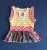 Import wholesale sleeveless ruffle floral pattern t shirt  with double ruffle shorts baby girl clothing from China