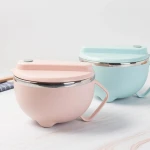 Wholesale Stainless Steel Soup Instant Noodle Bowl With Lid and Handle