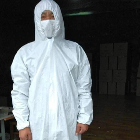 Wholesale Stocked protective clothing fabric Non Woven coverall protective clothing