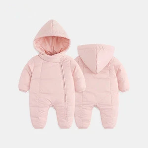 Wholesale winter baby kids down jacket white duck down padded clothes infant outwear snowsuit