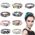 Wholesale Women Sport Accessories Headbands Floral Nylon Elastic Headband Fashion Women Wide Edge Shampoo Makeup Headband