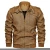 Import Winter new men&#x27;s locomotive high quality water washed leather windproof Plush jacket size increased Pu plus size from China