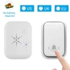 Wireless Doorbell EU US UK Plug Self-Powered Waterproof Door Bell 150M Long Wireless Distance 32 Songs Home Welcome Door Chimes