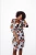 Import Women Elegant V Neck 3/4 Sleeves African Dashiki Print Wear to Work Business Office Lady Pencil Midi Dress from China
