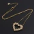 Import Women Heart Pendant 3A Zircon Diamond Jewelry Necklace Iced Out Gold Plated Necklace from China