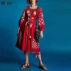 Women Mexican Ethnic Embroidered Pessant Hippie Blouse Gypsy Tunic Boho Dress