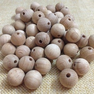 Wood Beads Bulk 15mm natural wood beads ,round beads beech wood food grade