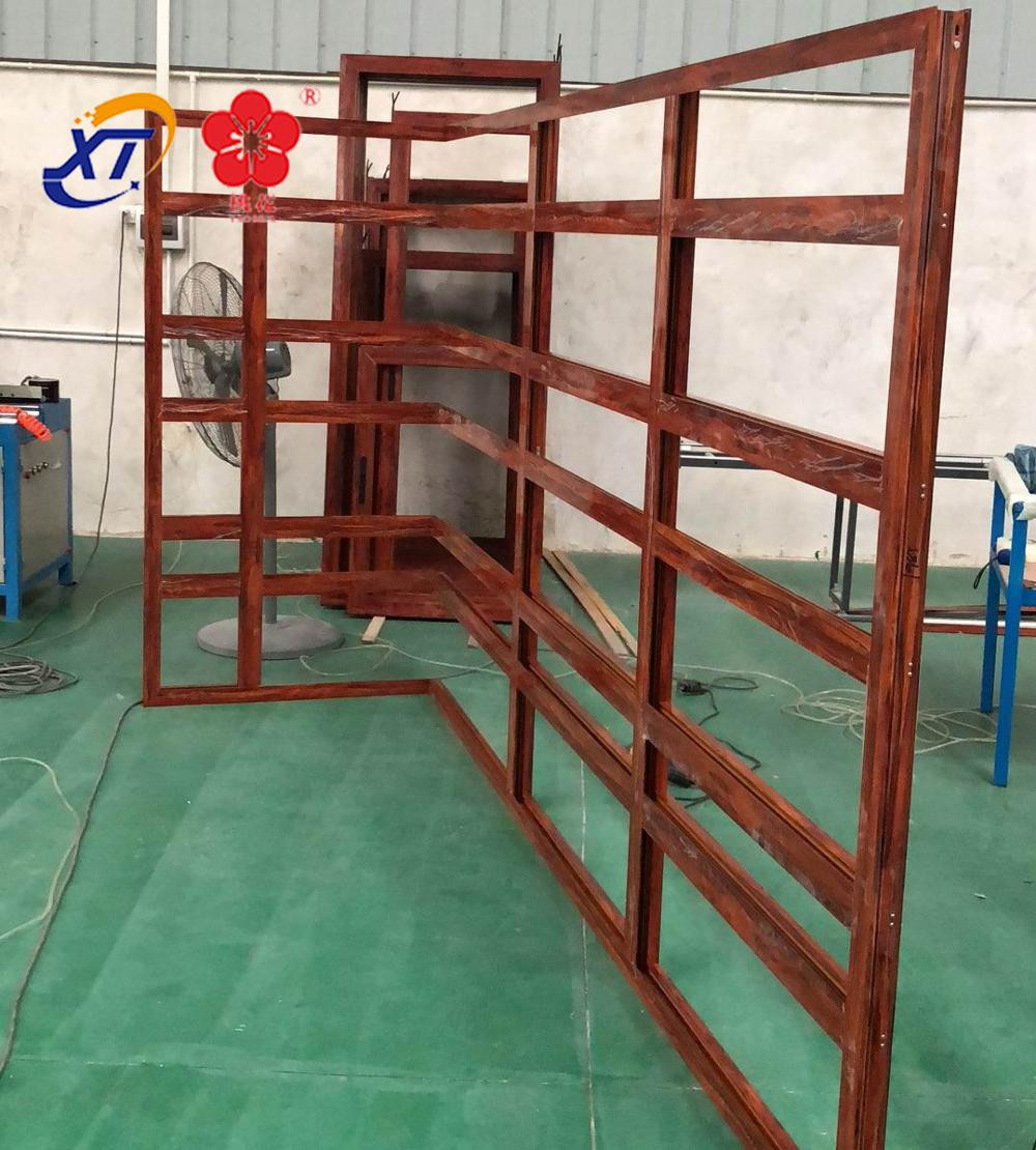 Wooden grain galvanized easy assemble aluminum fence for USA market &amp; Simple Entry and Exit Aluminum Pipe Gate Designs