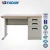 Import Wooden top cumpter table design metal drawer all steel office desk with cabinet from China