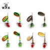 W.P.E New Fishing Lures  Brass Spoon Spinners Lures Feather Metal Crank Bait Carp Fishing Hard Bait Striped Bass Lures
