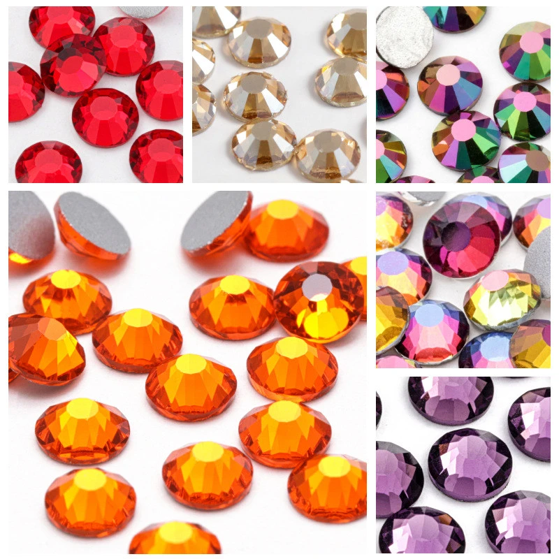 Xiaopu K9 Glass 36 Colors AB Rhinestone Applique Colors Crystal Rhinestone Beads for Nail Suppliers