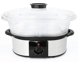 XJ-5K118CO 800W electric 3 layer steamer with 60 minutes timer and auto shutoff function