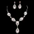 Import XL802 Hot sale Teardrop crystal Bridal jewelry set Rhinestones necklaces set Wedding silver jewelry set from China