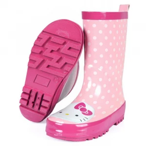 YY10090S Hot sale unique design fashion cheap half boots kids PVC rain boots for girls