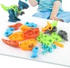 ZG Educational Assembly Dinosaur Toy 4 styles DIY Drilling Screw Nut 3D Creative Dinosaur Model Puzzle Construction Toys For Kid