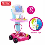 Zhorya operating table doctor toy set plastic doctor cart toy for kids