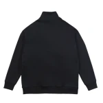 Zipper Up Sweatshirt Pullover Hoodie Plain Black Embroidery Fleece Hoodies