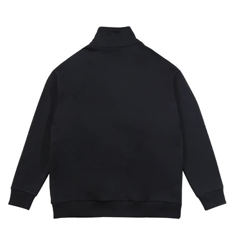 Zipper Up Sweatshirt Pullover Hoodie Plain Black Embroidery Fleece Hoodies