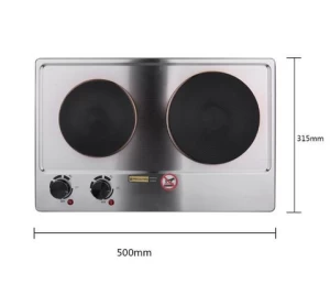 Zogifts Factory Price Household Table 1500W Electrical Hot Plate Electric Stove Double Pot with Coil Heating Tube