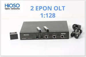 HiOSO olt 2 pon mini fiber olt supply ONU 2 ports EPON include SFP 9db px+++++ compatible