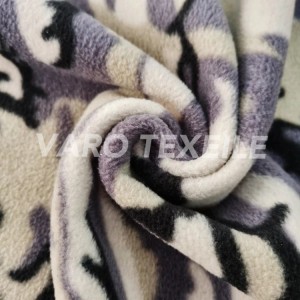 Factory wholesale camouflage 100% polyester FDY both side brush one side anti pilling printed polar fleece fabric