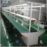 Industrial Assembly Line Green PVC Belt Conveyor Material Handling Equipment