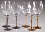 Crystal glass goblets
