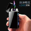 Hot selling double arc USB charging lighter with LED light with charge indicator
