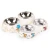 Import Non-slip bottom with stainless steel inner bowl dog bowl Imitation Porcelain Printing Two-in-One Pet Double Bowl from China