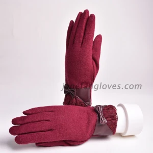 Wholesale winter fashion female wool gloves﻿