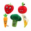 Fruits And Vegetables Pet Plush Chew Toy Apple Broccoli Strawberry Banana Carrot