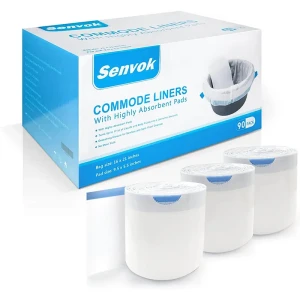 Senvok Commode Liner with Highly Absorbent Pads