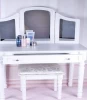 View larger image Bedroom furniture wood round LED mirror with light dresser white makeup