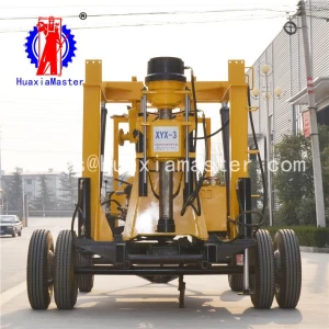 XYX-3 The walking type hydraulic water well drill rig/geological survey drilling rig  600m depth rig