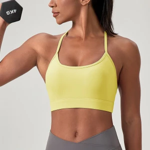 Neck Sports Bra Soft High Stretch Breathable Gym Running Yoga Workout Sports Bra