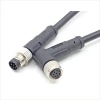 M8 overmolded waterproof cable connector  straight male female  plug | China Factory
