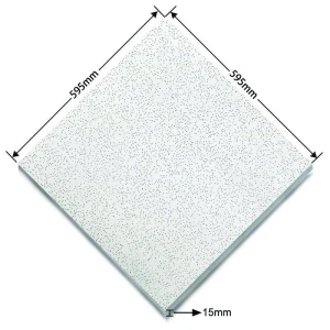 Soundproof Mineral Fiber Ceiling Tiles and Fiberglass Acoustic 12-20mm Thickness Square Edge and Tegular Edge Ceiling B