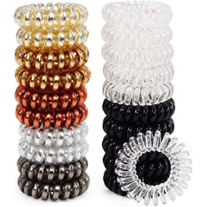 Wholesale Free Sample Hair Tie Black And Clear Plastic Telephone Cord