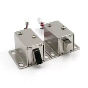 Electromagnetic Solenoid Lock, Mini DC 12V 0.43A Door Drawer Tongue Down Slim Design Assembly Magnetic Lock for Cabinet