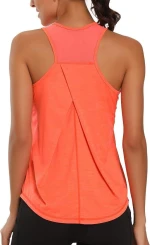 Women Open Back Racerback Tank Top Breathable Loose Sleeveless Gym Workout Running Yoga Sports Vest
